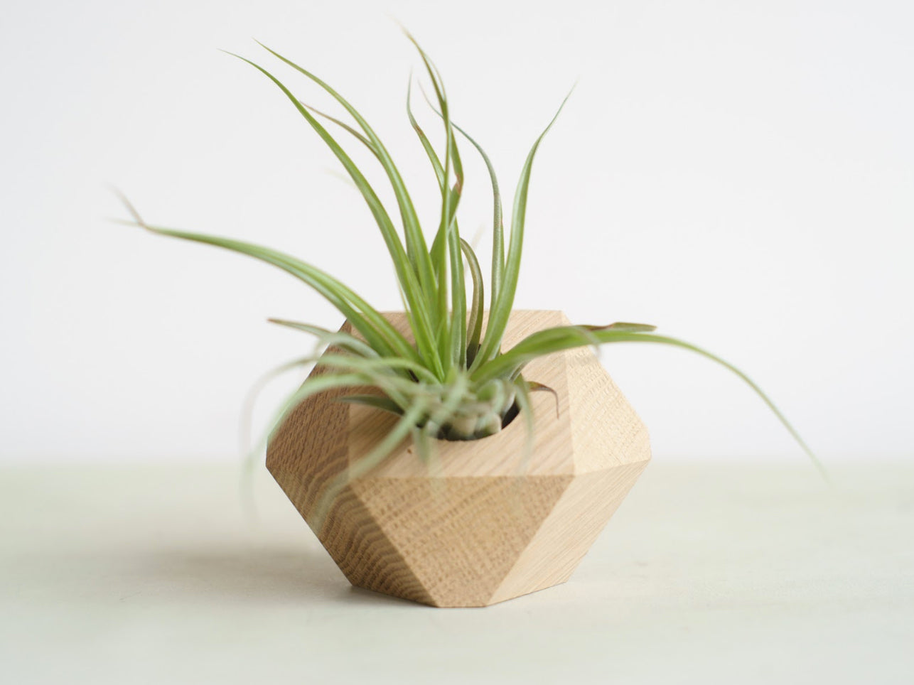 Geometric wood planter